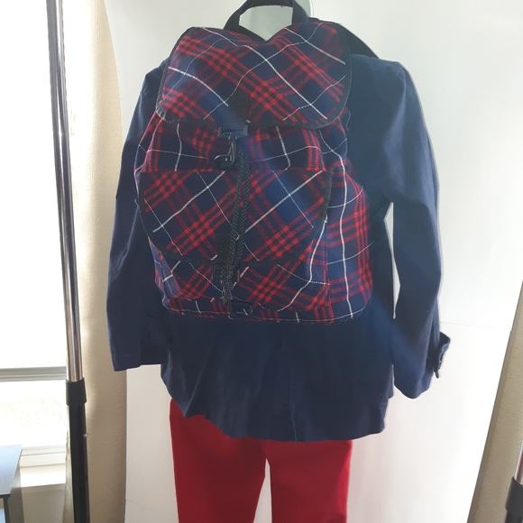 🔥SOLD🔥SCHOOLBELLES plaid backpack - Picture 2 of 8